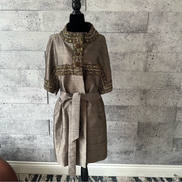 Escada Metallic Embellished Coat size 36 - Picture 4 of 8